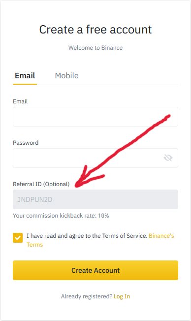 Binance Referral code for 10% Discount on Trading fees